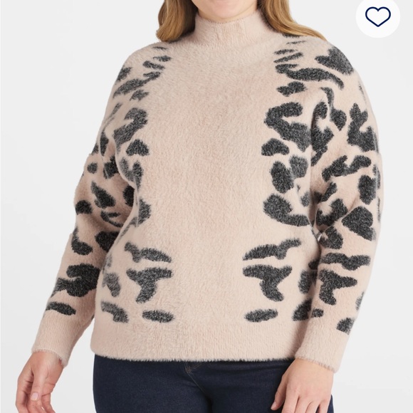 EVOLUTION BY CYRUS Fuzzy Pullover Sweater 1x - Picture 4 of 5